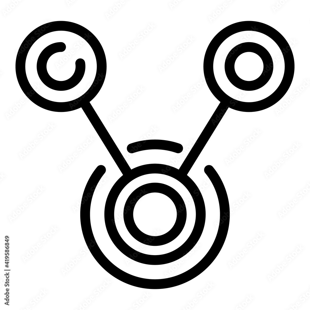 Poster scientist molecule icon. outline scientist molecule vector icon for web design isolated on white bac