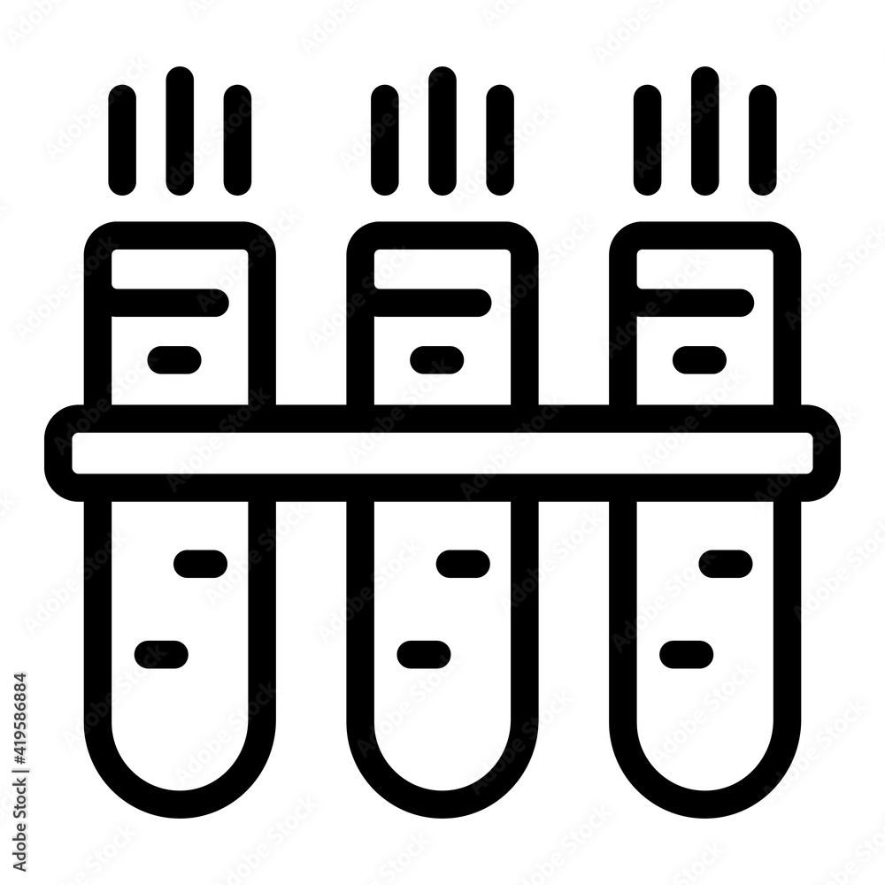 Poster scientist test tube stand icon. outline scientist test tube stand vector icon for web design isolate