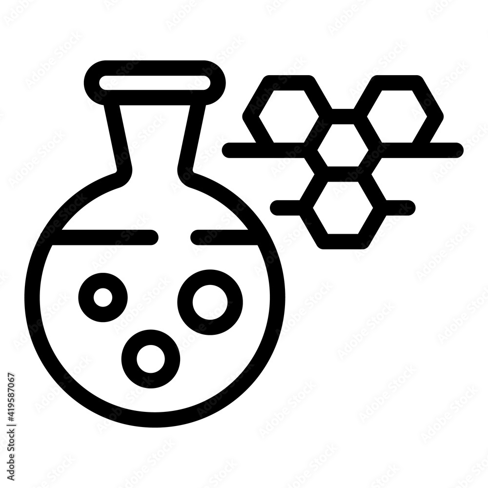 Poster nano flask icon. outline nano flask vector icon for web design isolated on white background