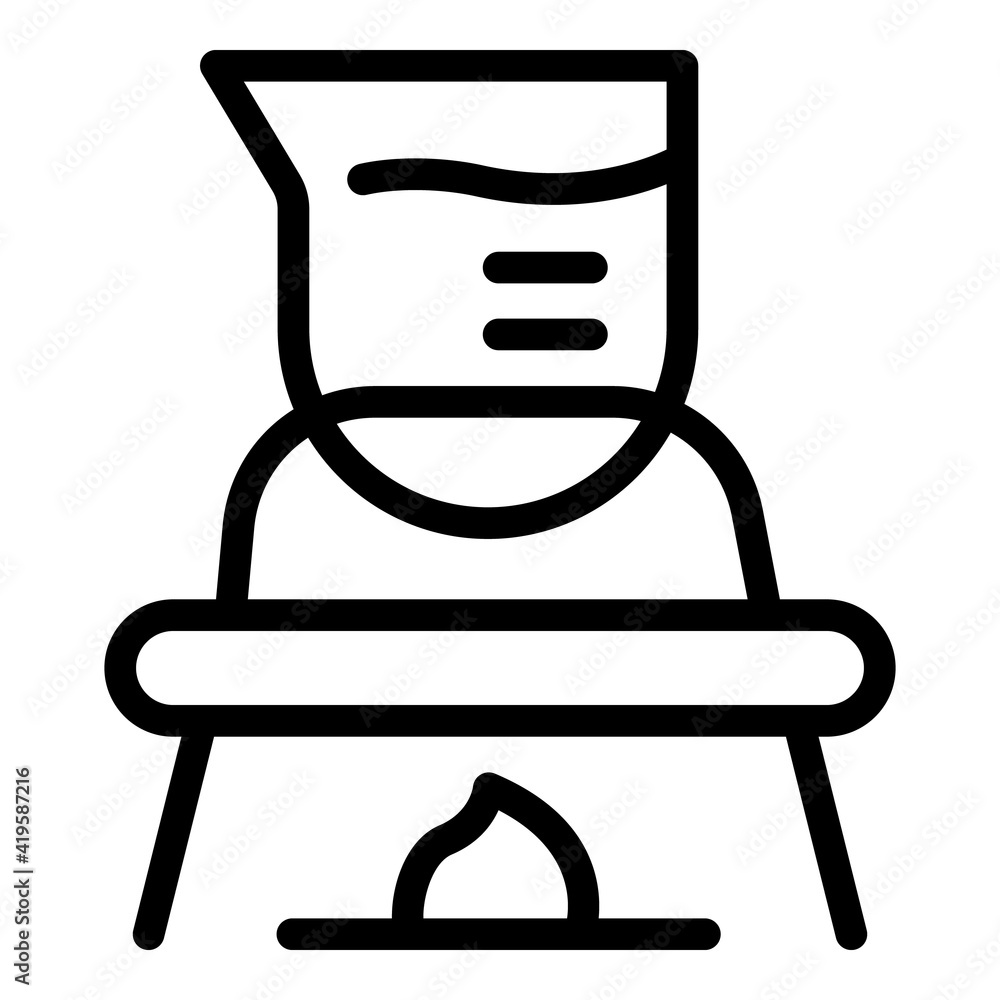 Poster chemical experiment icon. outline chemical experiment vector icon for web design isolated on white b