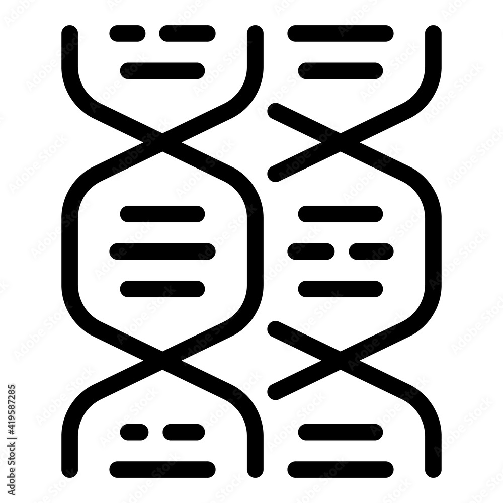 Poster scientist dna icon. outline scientist dna vector icon for web design isolated on white background