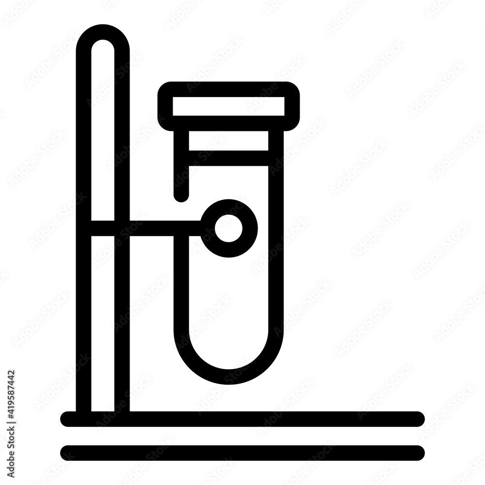 Poster empty test tube icon. outline empty test tube vector icon for web design isolated on white backgroun