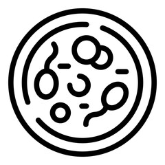 Laboratory petri dish icon. Outline laboratory petri dish vector icon for web design isolated on white background