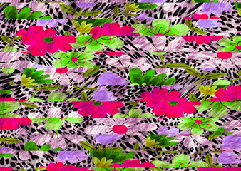 abstract flowers pattern