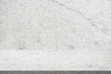 white marble table with natural wall texture background for mockup product display template
