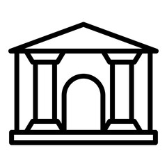 Academy campus icon. Outline Academy campus vector icon for web design isolated on white background