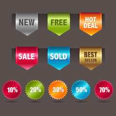 Web Ribbons, Vector Illustration.