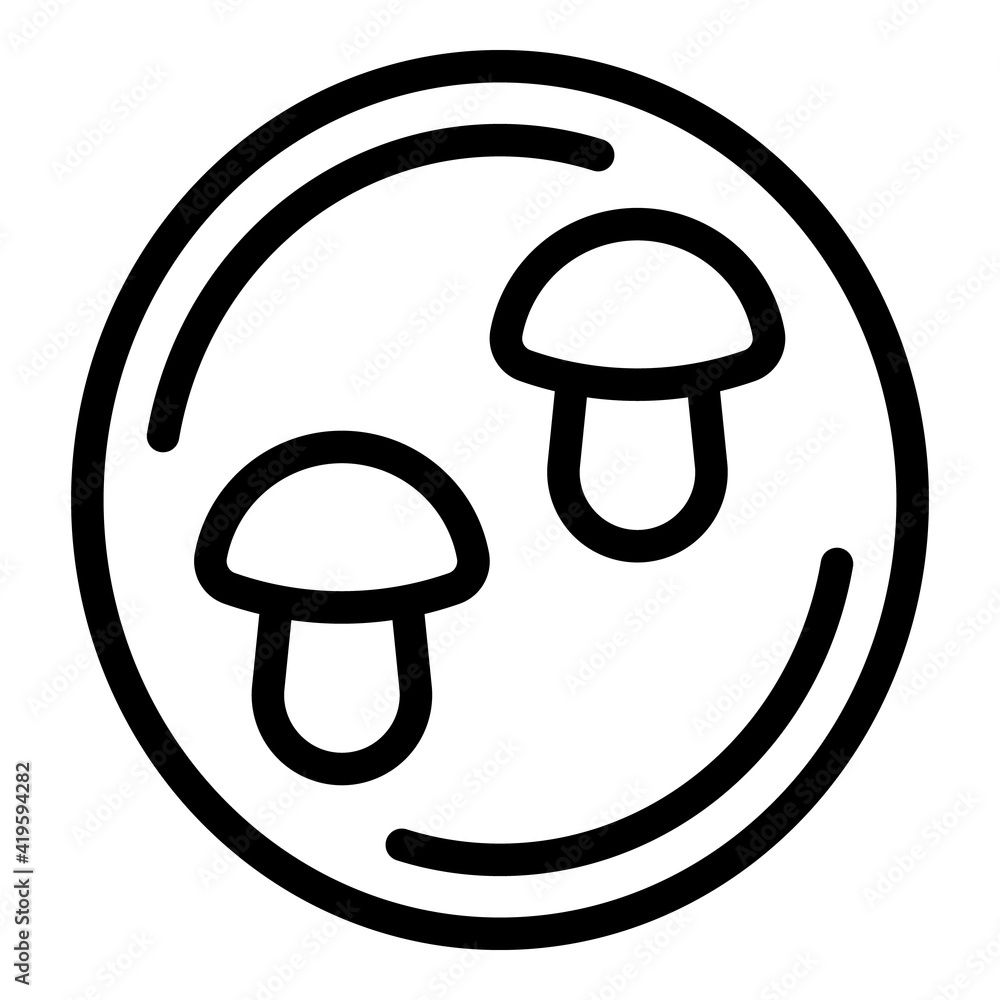 Poster cookie molds circle icon. outline cookie molds circle vector icon for web design isolated on white b