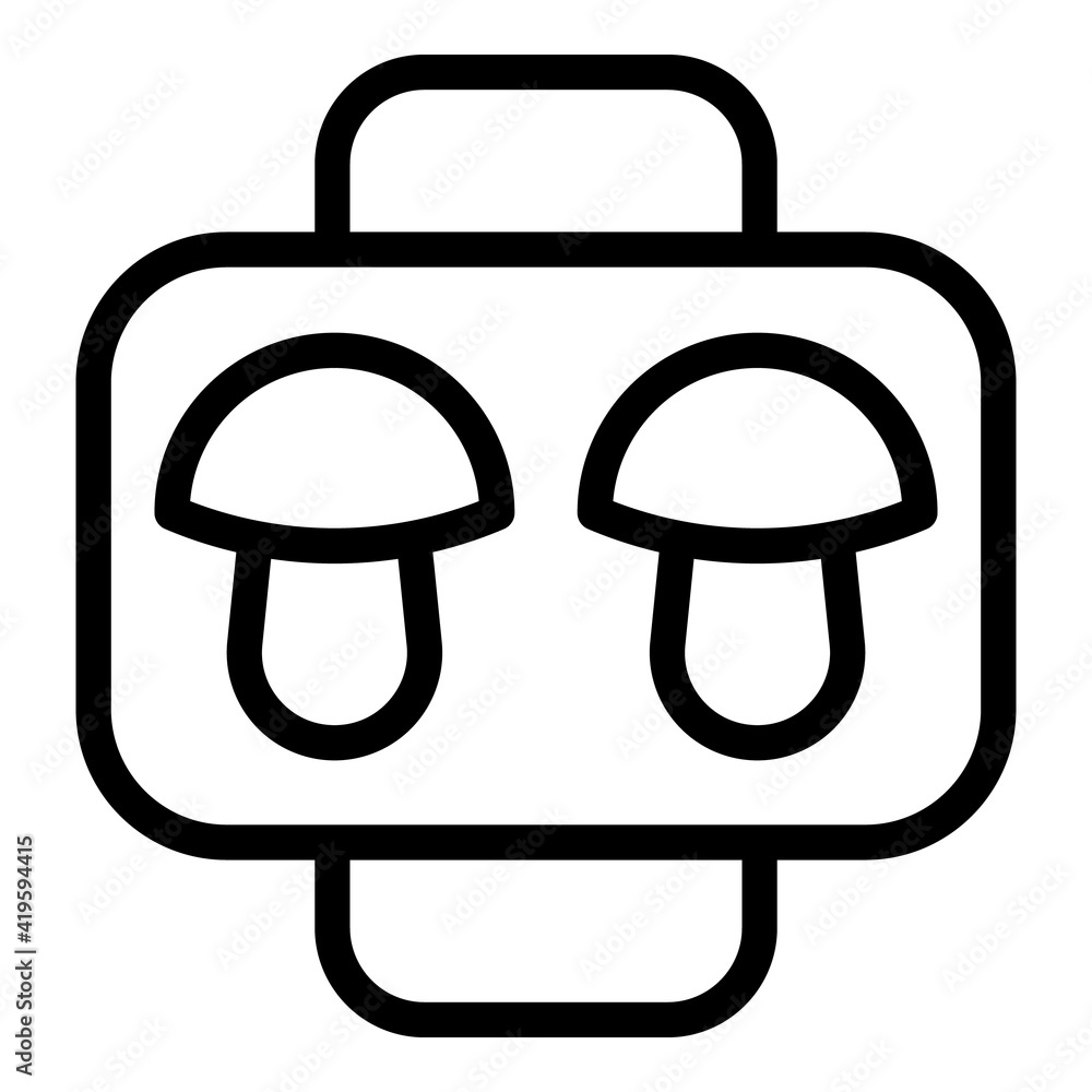 Poster cookie molds element icon. outline cookie molds element vector icon for web design isolated on white