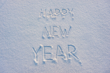 Happy New Year text draw