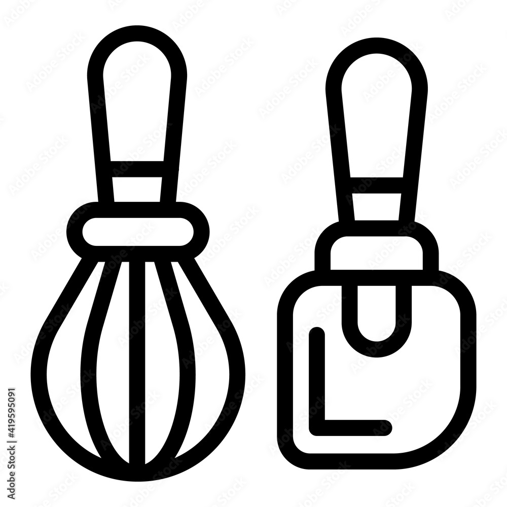 Poster cookie tools icon. outline cookie tools vector icon for web design isolated on white background