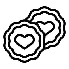 Bakery molds icon. Outline Bakery molds vector icon for web design isolated on white background
