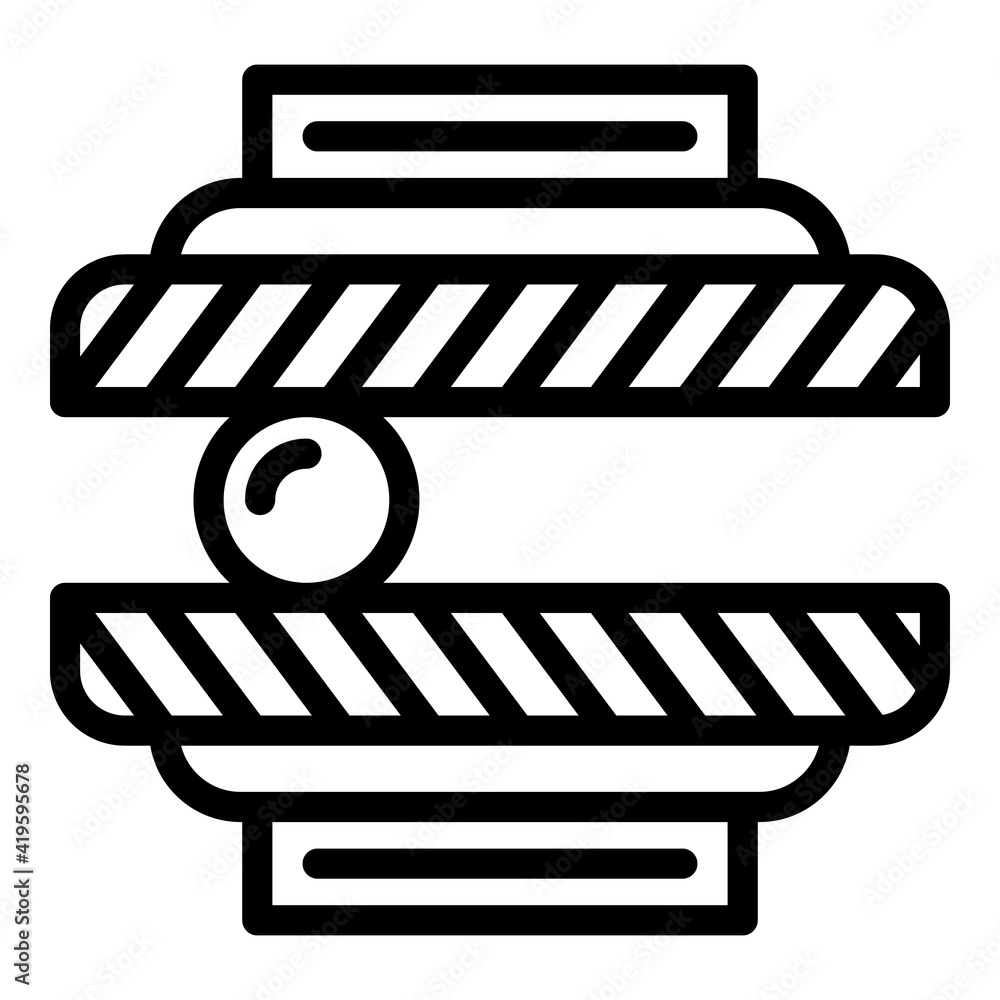 Poster press machine technology icon. outline press machine technology vector icon for web design isolated 