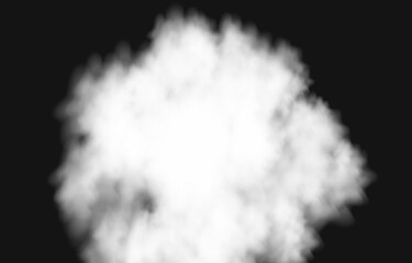 White fire smoke or  fog isolated on transparent background.