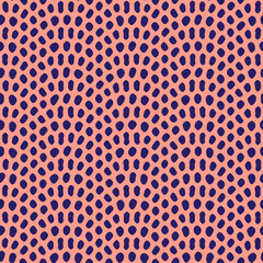 Vector seamless pattern. Abstract organic shapes texture. Monochrome tileable background with smooth natural maze. Trendy chaotic surface design.