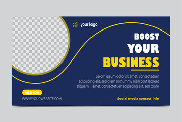 Social media banner for Boost your business