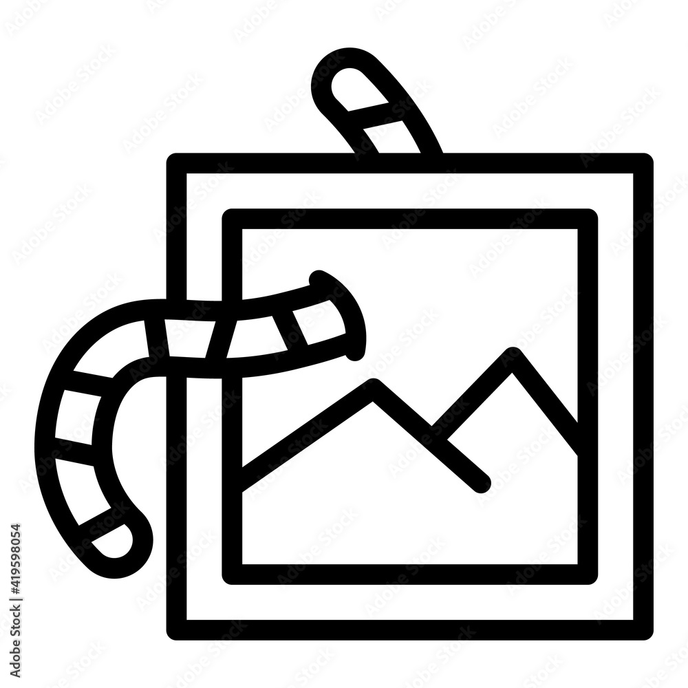 Aufkleber malware crime icon. outline malware crime vector icon for web design isolated on white background