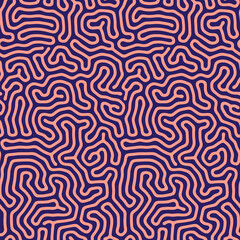 Vector seamless pattern. Abstract organic shapes texture. Monochrome tileable background with smooth natural maze. Trendy chaotic surface design.