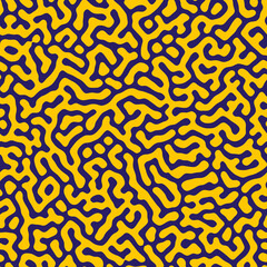 Vector seamless pattern. Abstract organic shapes texture. Monochrome tileable background with smooth natural maze. Trendy chaotic surface design.