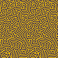 Vector seamless pattern. Abstract organic shapes texture. Monochrome tileable background with smooth natural maze. Trendy chaotic surface design.