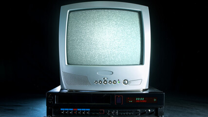 Old TV With Video Recorder