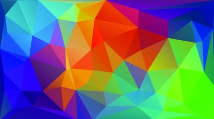 Poster Im Rahmen Multicolorful low poly flat background with triangles for web design © igor_shmel
