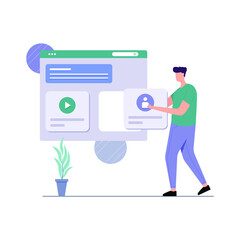 Website development concept Illustration