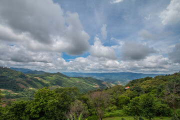 The beauty of the mountains along the Mekong River