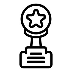 Obraz premium Competition trophy icon. Outline competition trophy vector icon for web design isolated on white background