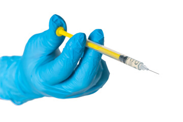 liquid drug or vaccine for treatment flu in the hand