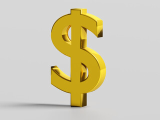 Finance symbol. Gold dollar sign