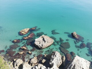 stones in the sea