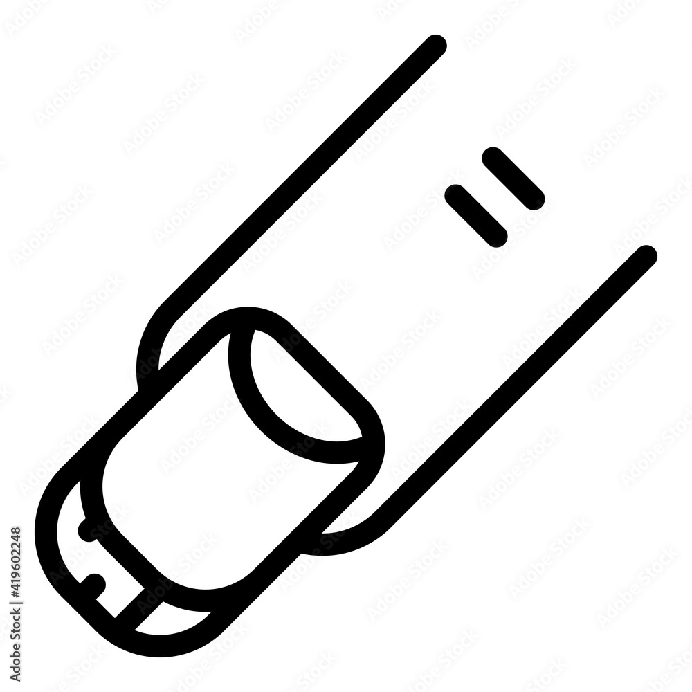 Poster manicure finger icon. outline manicure finger vector icon for web design isolated on white backgroun