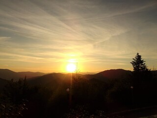 sunset in the mountains