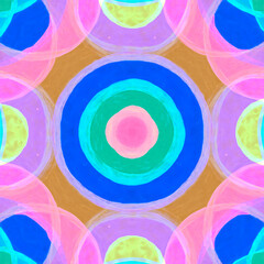 Obraz premium Creative geometric symmetry kaleidoscope drawing