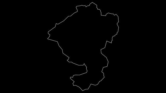 Comayagua Honduras department map outline animation