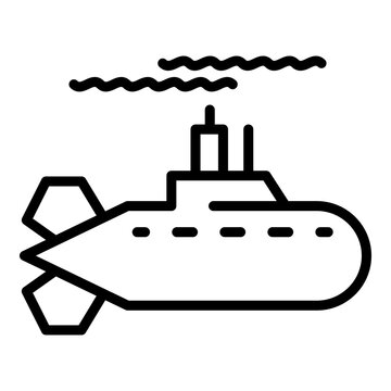 recommend clip art: Fast submarine icon. Outline fast submarine vector icon for web design isolated on white background