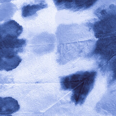 Abstract Watercolour Texture. Indigo Denim Shibori Print. Crumpled Vintage Craft. Paint Color Water Backdrop. Oil Ink Print. Crumpled Vintage Craft. Indigo Denim Watercolor Abstract Texture.