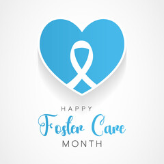 National Foster Care Month is observed each year in May, a time to recognize that we can each play a part in enhancing the lives of children and youth in foster care. vector illustration.