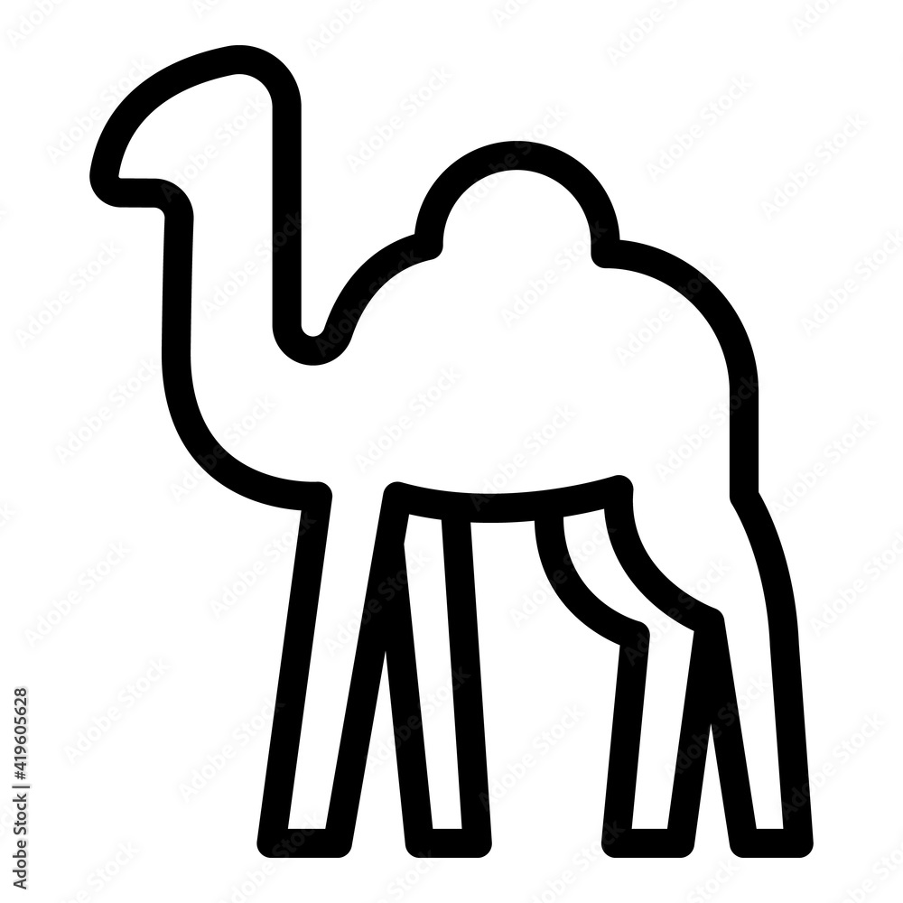 Aufkleber trip camel icon. outline trip camel vector icon for web design isolated on white background