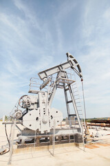 land oil drilling rig, summer