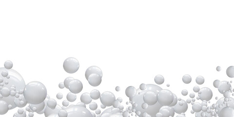 Circle abstract free floating ball Glossy geometric background 3d illustration