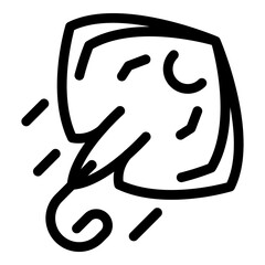 Fototapeta premium Sea stingray icon. Outline sea stingray vector icon for web design isolated on white background