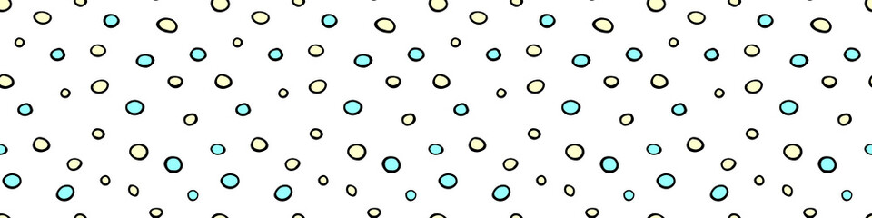 Spotted abstract vector background. Seamless pattern with spots, asymmetric random polka dots, circles, eggs. Design for fabric, wrapping paper. Fun easter texture, backdrop
