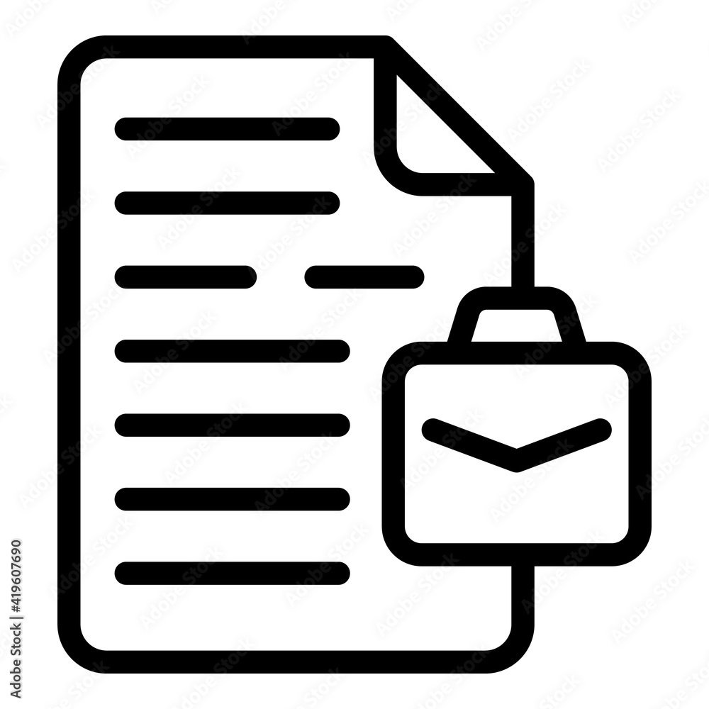 Poster career contract icon. outline career contract vector icon for web design isolated on white backgroun