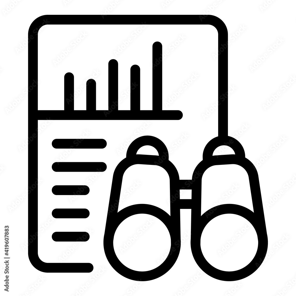 Poster career analysis icon. outline career analysis vector icon for web design isolated on white backgroun