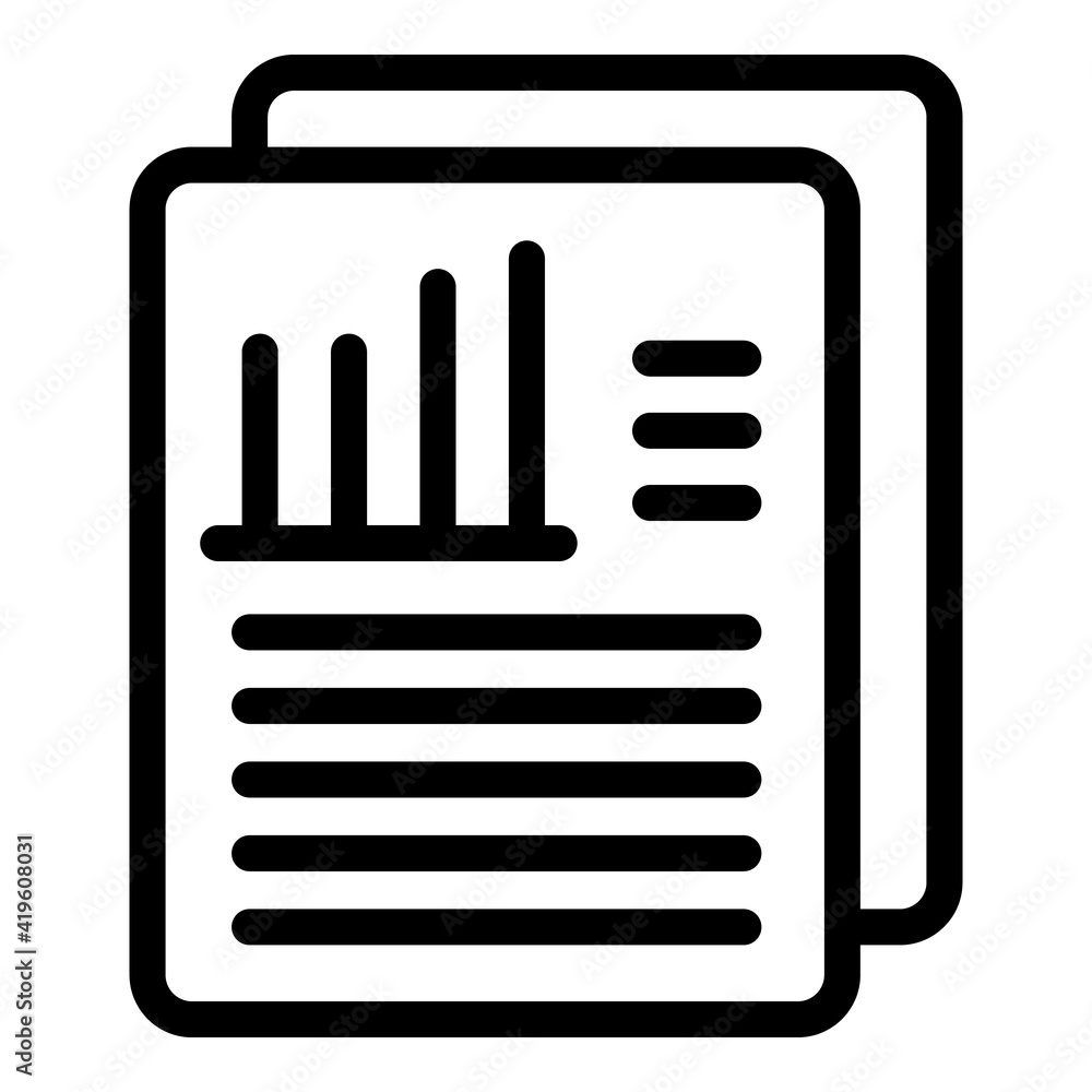 Poster career report icon. outline career report vector icon for web design isolated on white background