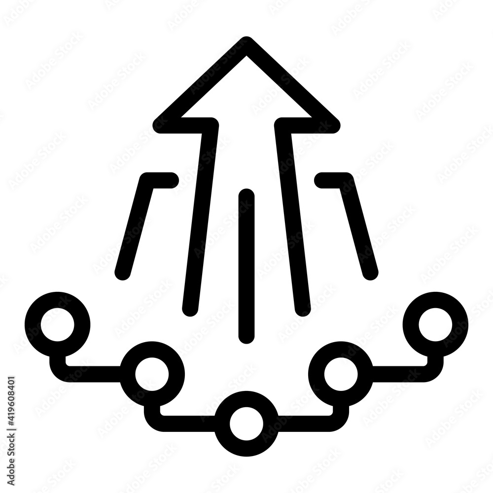 Poster career arrow icon. outline career arrow vector icon for web design isolated on white background