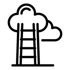 Career ladder icon. Outline career ladder vector icon for web design isolated on white background