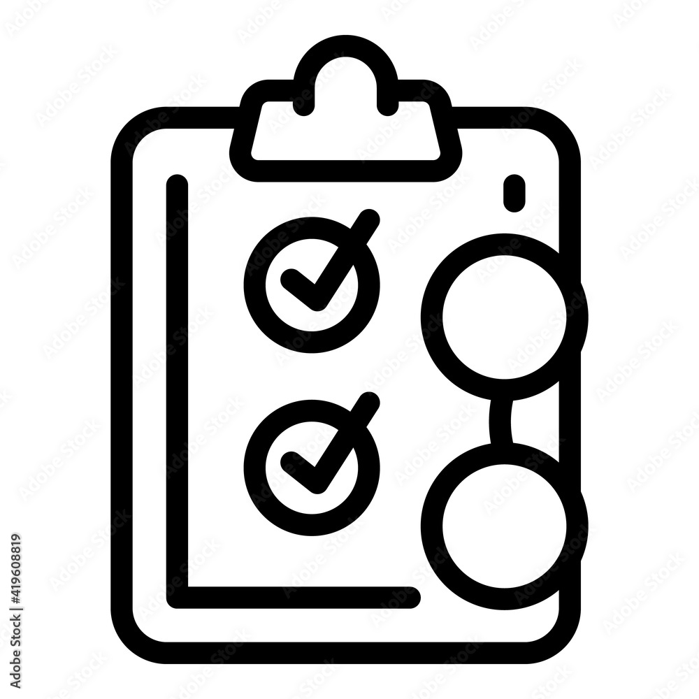 Poster career form icon. outline career form vector icon for web design isolated on white background